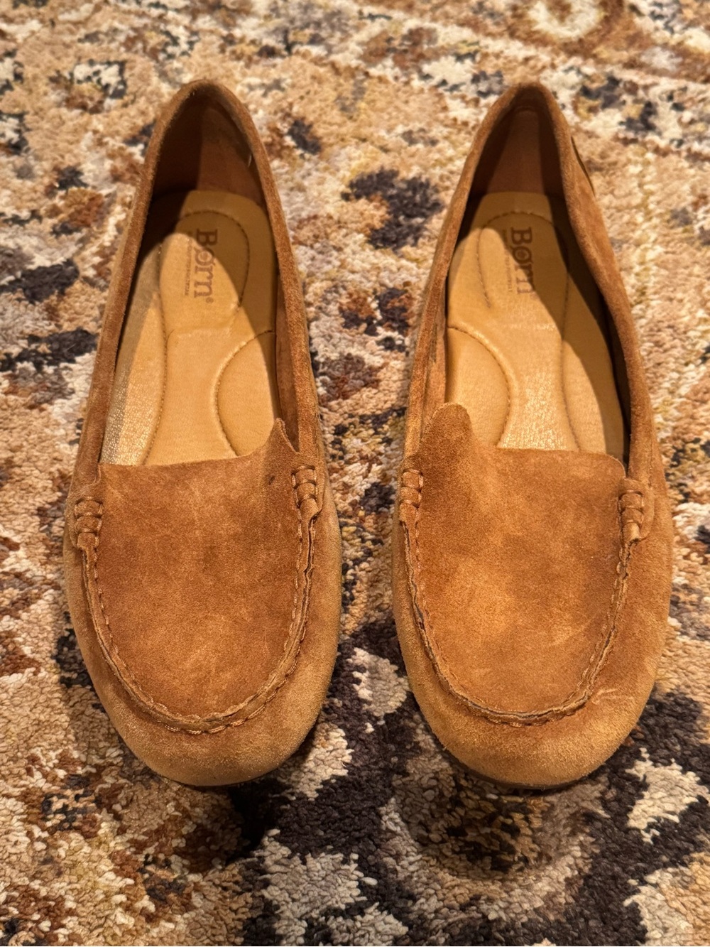 Born Women's Tan Suede Moccasin Loafers size 9